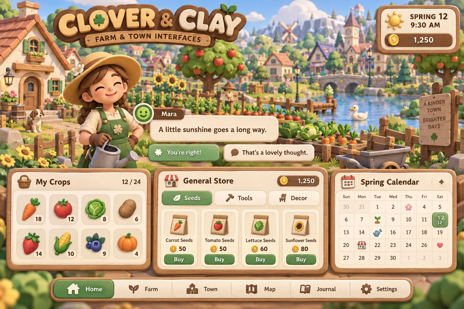 Clover & Clay collection overview with matching game screens and controls