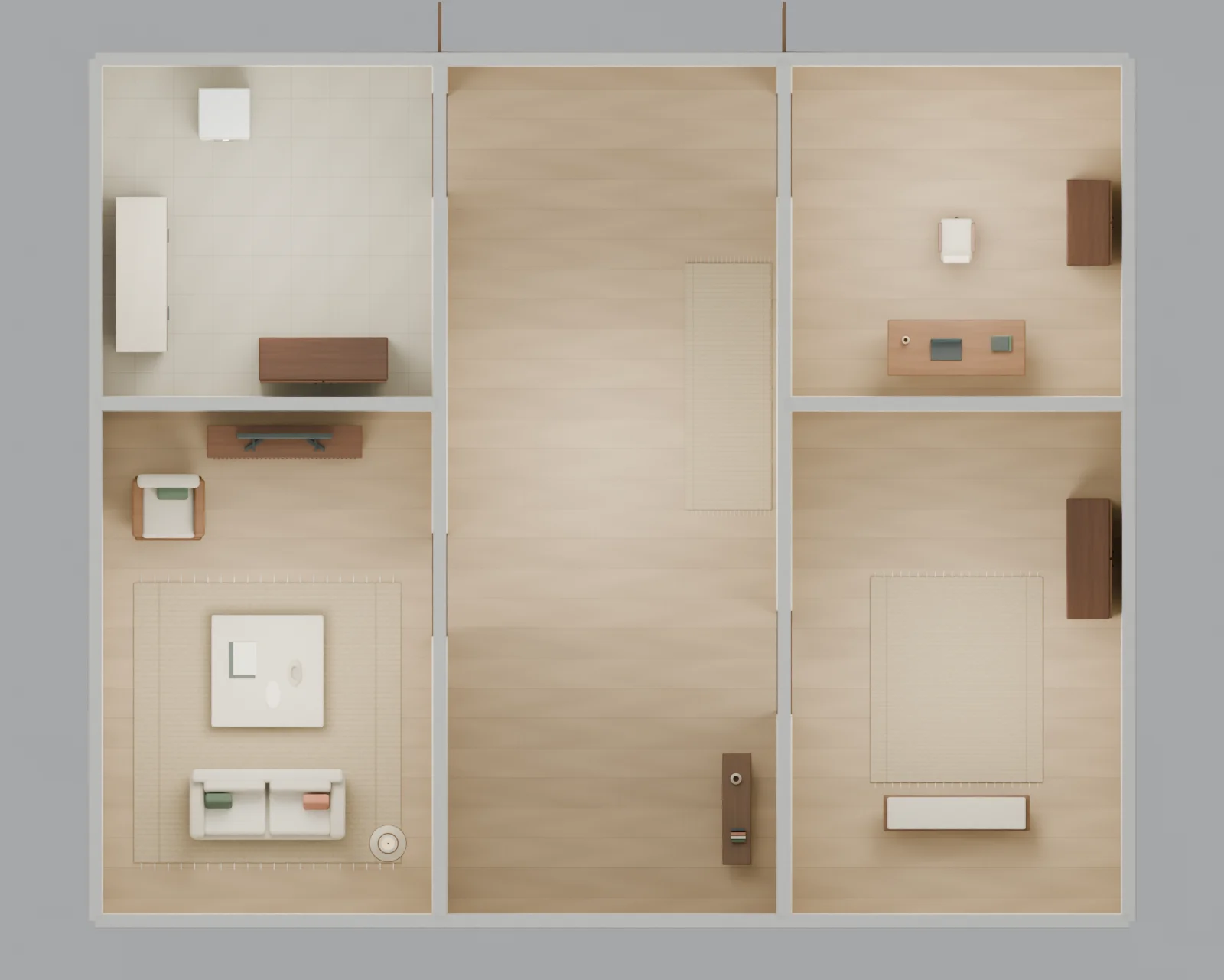 Floor-one plan of the synthetic demonstration home