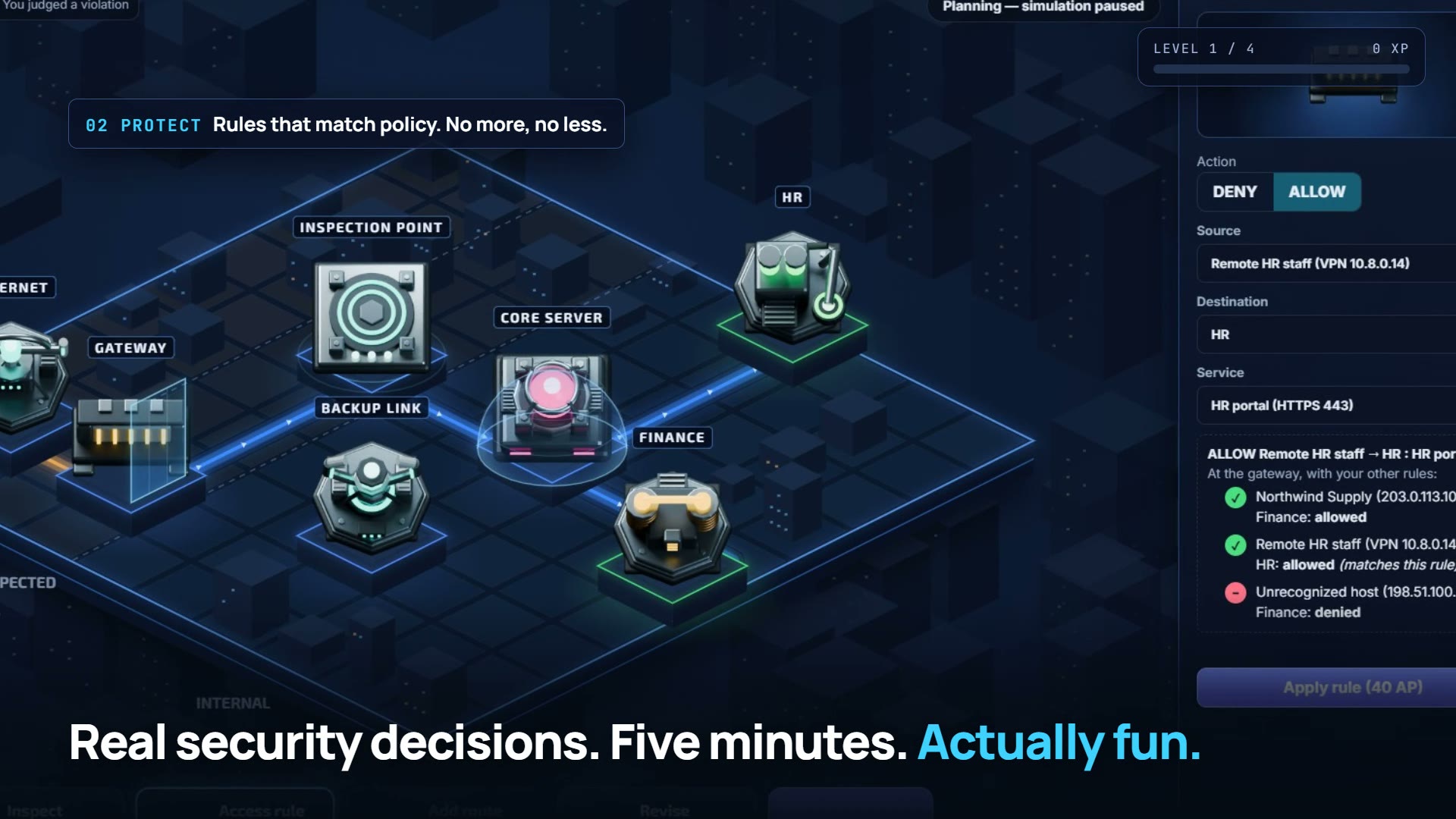 Preview of the training interface film